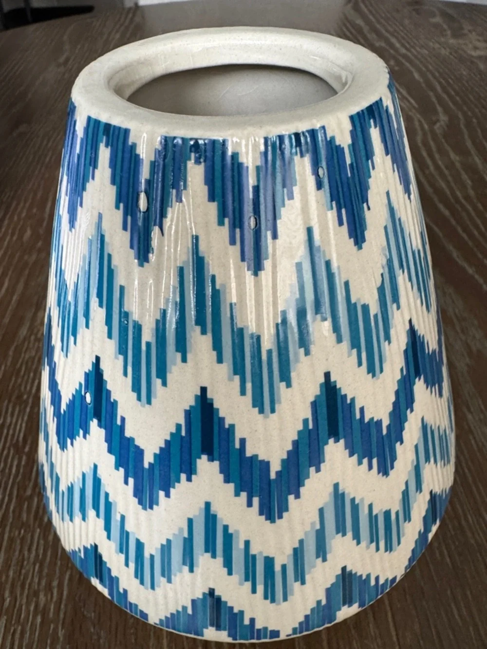 Ceramic Chevron Vase